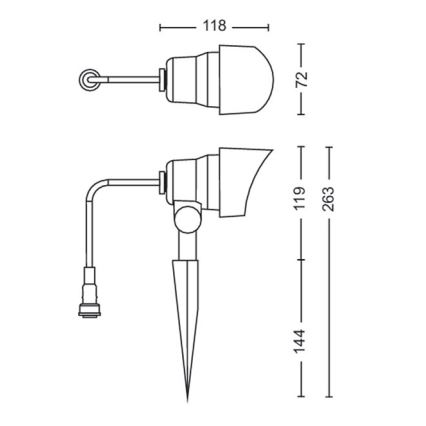 Philips -KOMPLEKTS 3x LED Āra starmetis LED/6W/230V 2700K IP44