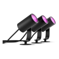 Philips - KOMPLEKTS 3x LED Hue LILY virsmas gaismekļi 3xLED/8W/230V IP65