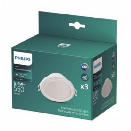 Philips - KOMPLEKTS 3x LED Iegremdējama lampa LED/5,5W/230V