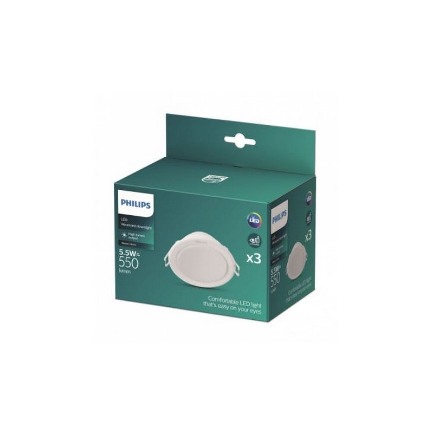 Philips - KOMPLEKTS 3x LED Iegremdējama lampa LED/5,5W/230V