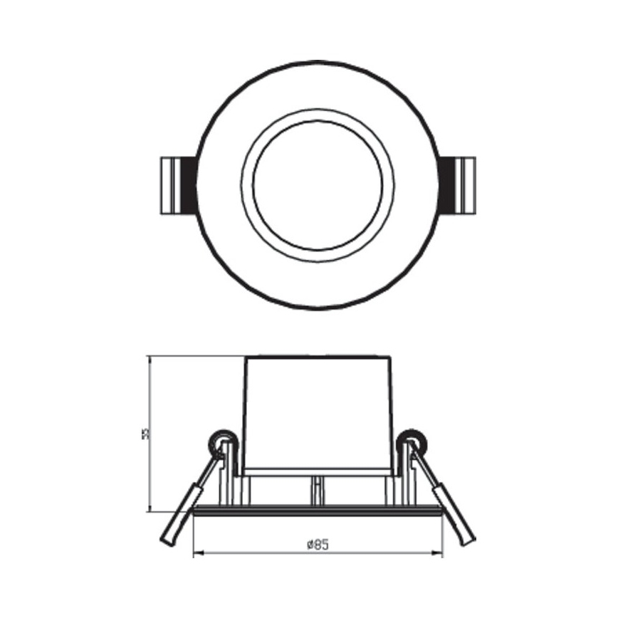 Philips - komplekts 3x LED regulējami vannas istabas gaismekļi DIVE LED/5,5W/230V IP65