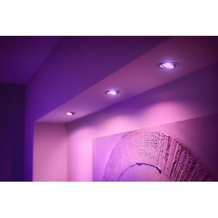 Philips - KOMPLEKTS 3x LED RGB Aptumšojams iegremdēts gaismeklis Hue CENTURA 1xGU10/5,7W/230V 2000-6500K