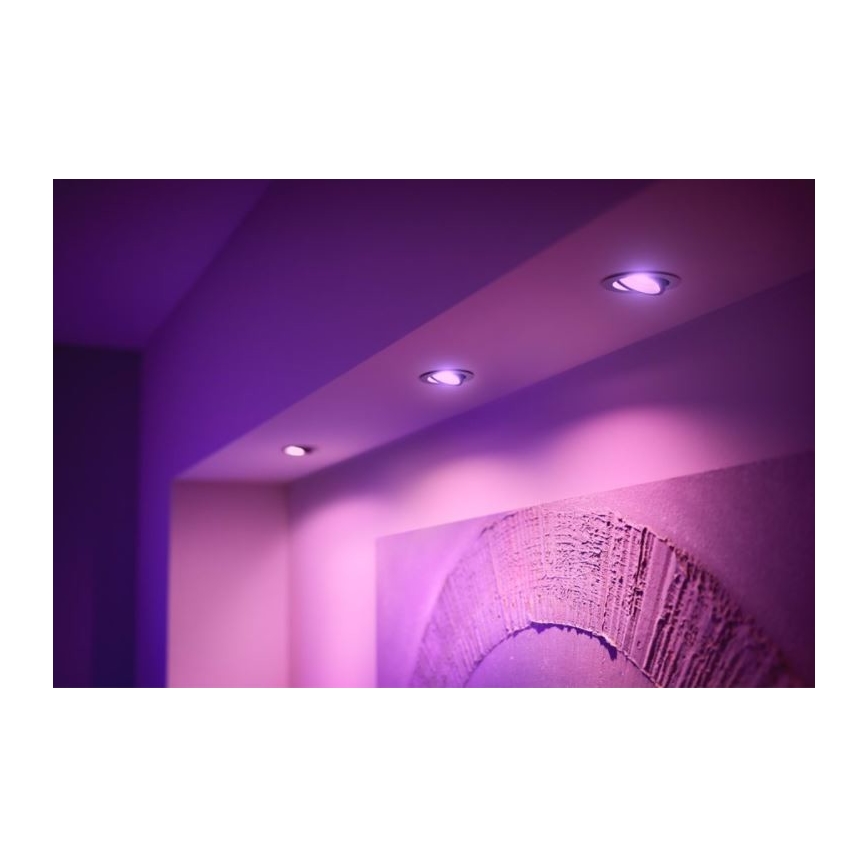 Philips - KOMPLEKTS 3x LED RGB Aptumšojams iegremdēts gaismeklis Hue CENTURA 1xGU10/5,7W/230V 2000-6500K