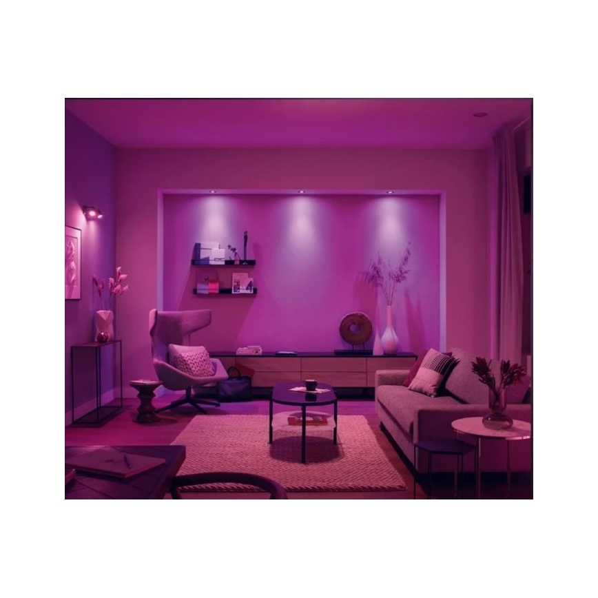 Philips - KOMPLEKTS 3x LED RGB Aptumšojams iegremdēts gaismeklis Hue CENTURA 1xGU10/5,7W/230V 2000-6500K
