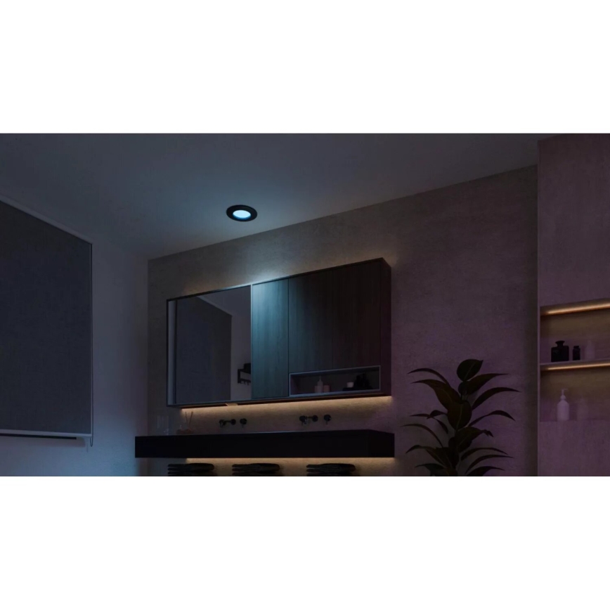 Philips - KOMPLEKTS 3x LED RGBW Aptumšojama vannas istabas piekaramo griestu lampa Hue SLIM LED/8,3W/230V IP44 2000-6500K