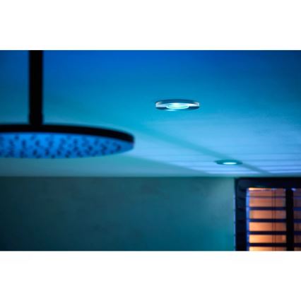 Philips - KOMPLEKTS 3x LED RGBW Aptumšojama vannas istabas piekaramo griestu lampa Hue XAMENTO 1xGU10/4,2W/230V IP44 2000-6500K