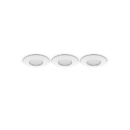 Philips - KOMPLEKTS 3x LED RGBW ar regulējamu spilgtumu vannas istabas iebūvējamais griestu gaismeklis Hue SLIM LED/8,3W/230V 1000-20000K balts P44