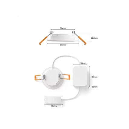 Philips - KOMPLEKTS 3x LED RGBW ar regulējamu spilgtumu vannas istabas iebūvējamais griestu gaismeklis Hue SLIM LED/8,3W/230V 1000-20000K balts P44