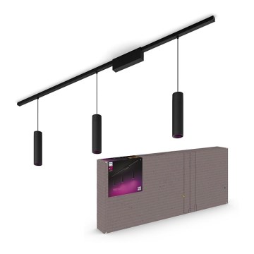 Philips - Komplekts 3x RGBW LED pakarināmie gaismekļi uz troses priekš Hue sliežu sistēmas PERIFO LED/15,6W/230V 2000-6500K