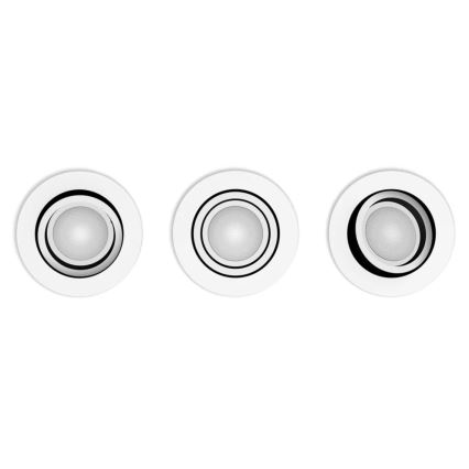 Philips - KOMPLEKTS 3x LED Aptumšojama iegremdējama lampa Hue MILLISKIN 1xGU10/4,2W/230 2200-6500K