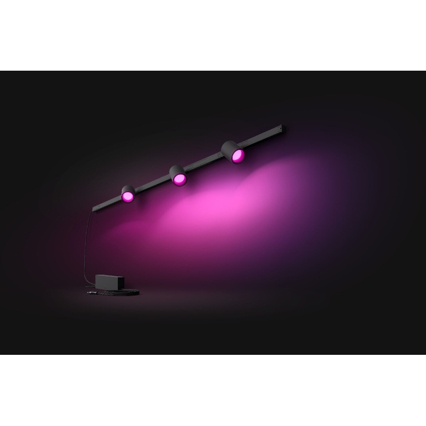 Philips - KOMPLEKTS 3xLED RGB Aptumšojama lampa sliežu sistēmai Hue PERIFO LED RGB/15,6W/230V 2000-6500K