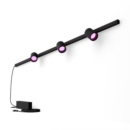 Philips - KOMPLEKTS 3xLED RGB Aptumšojama lampa sliežu sistēmai Hue PERIFO LED RGB/15,6W/230V 2000-6500K