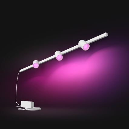 Philips - KOMPLEKTS 3xLED RGB Aptumšojama lampa sliežu sistēmai Hue PERIFO LED RGB/15,6W/230V 2000-6500K