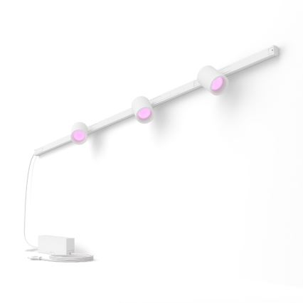 Philips - KOMPLEKTS 3xLED RGB Aptumšojama lampa sliežu sistēmai Hue PERIFO LED RGB/15,6W/230V 2000-6500K