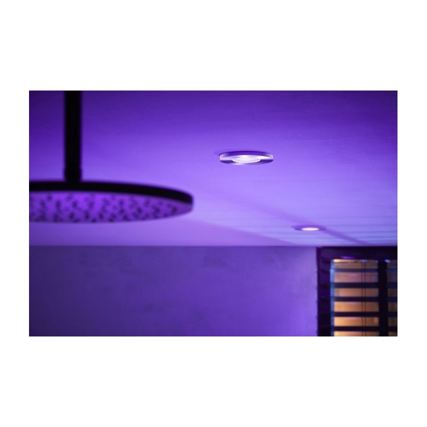 Philips - KOMPLEKTS 3xLED RGB Aptumšojama vannas istabas lampa Hue XAMENTO 1xGU10/5,7W/230V IP44 2000-6500K