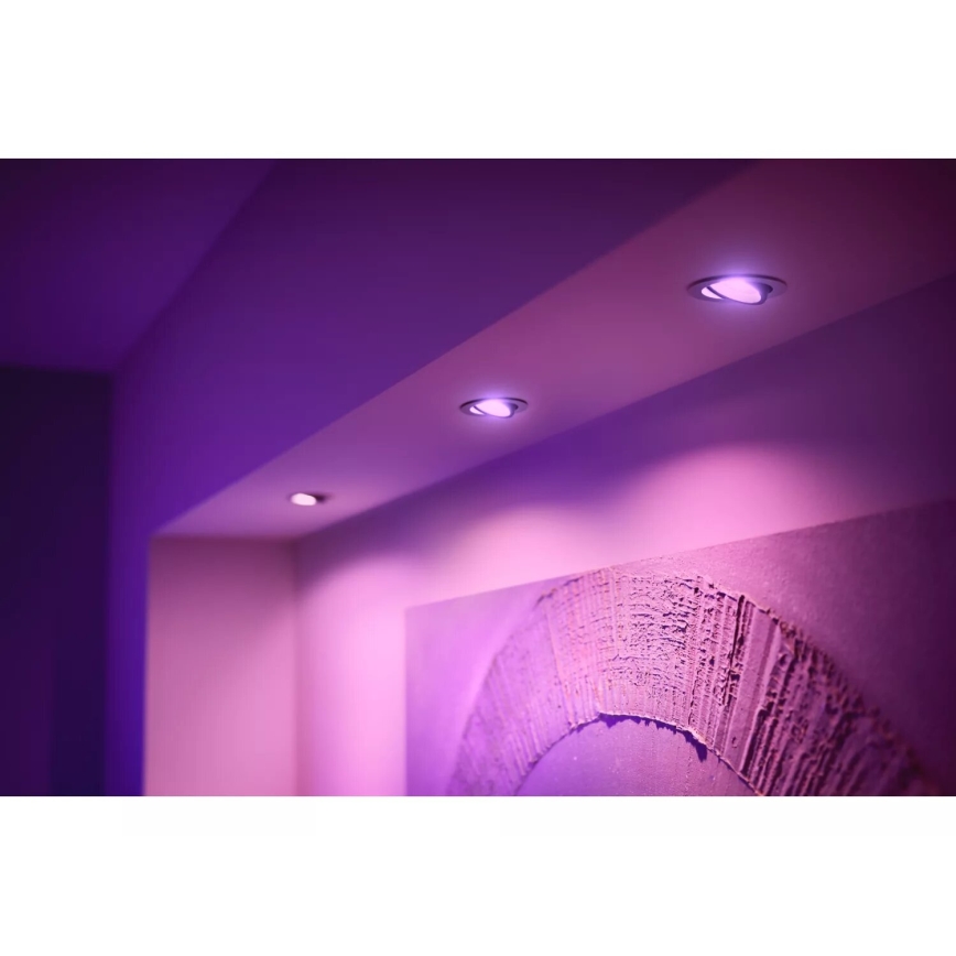 Philips - KOMPLEKTS 3xLED RGBW Aptumšojama piekaramo griestu lampa Hue CENTURA 1xGU10/4,2W/230V 2000-6500K