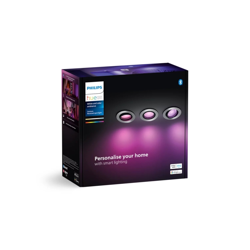 Philips - KOMPLEKTS 3xLED RGBW Aptumšojama piekaramo griestu lampa Hue CENTURA 1xGU10/4,2W/230V 2000-6500K