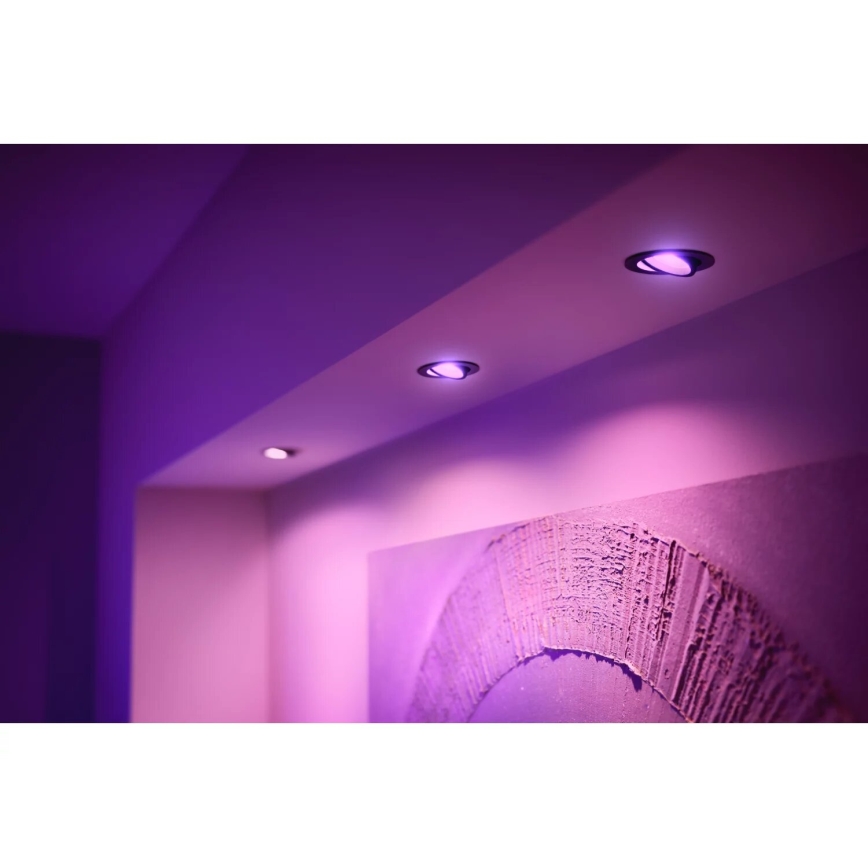 Philips - KOMPLEKTS 3xLED RGBW Aptumšojama piekaramo griestu lampa Hue CENTURA 1xGU10/4,2W/230V 2000-6500K