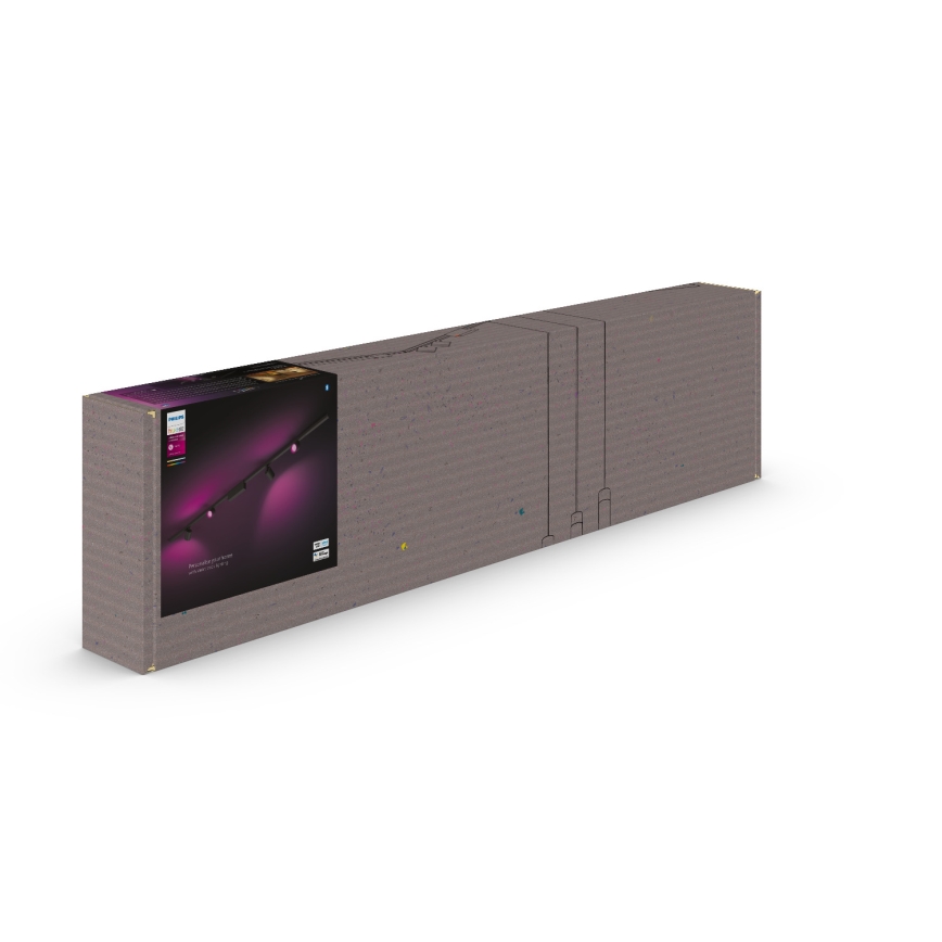 Philips  - KOMPLEKTS 4xLED RGB Aptumšojams starmetis sliežu sistēmai Hue PERIFO LED/20,8W/230V 2000-6500K