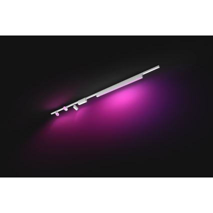 Philips - KOMPLEKTS 4xLED RGB Aptumšojama lampa sliežu sistēmai Hue PERIFO LED RGB/44,6W/230V 2000-6500K