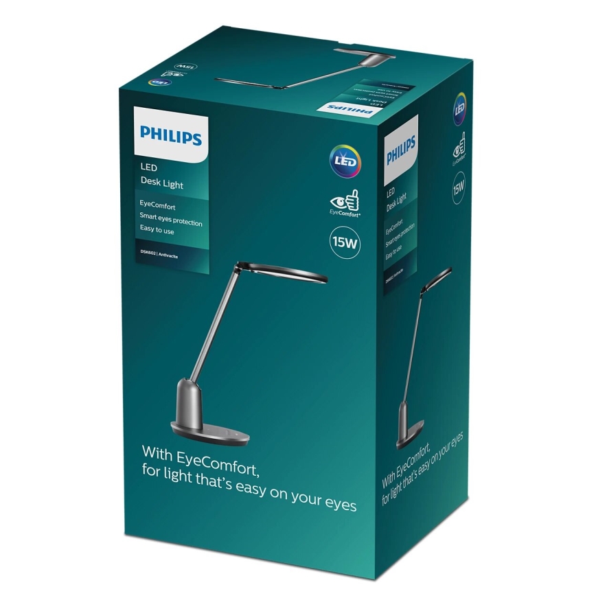 Philips - LED Aptumšojama skārienvadāma galda lampa EINSTEIN SCENE SWITCH LED/15W/230V 2800/4000/5100K CRI94
