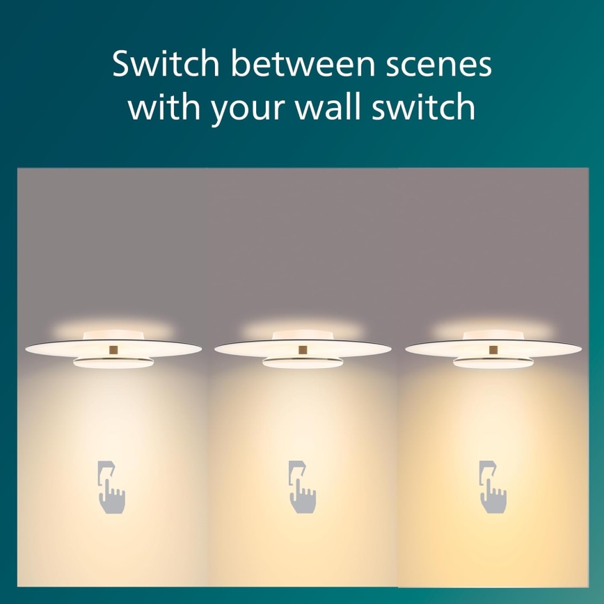 Philips- LED Aptumšojama griestu lampa SCENE SWITCH LED/30W/230V 2700K sudraba