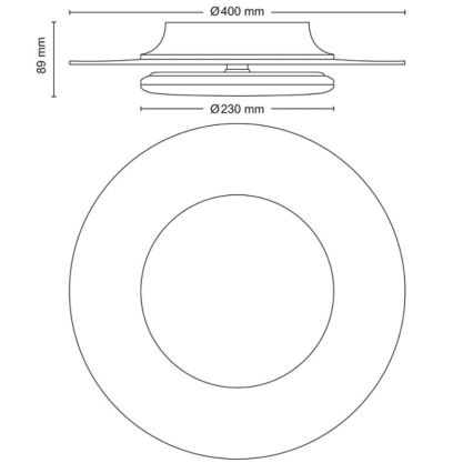 Philips- LED Aptumšojama griestu lampa SCENE SWITCH LED/30W/230V 2700K sudraba