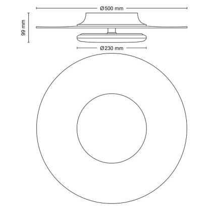Philips- LED Aptumšojama griestu lampa SCENE SWITCH LED/40W/230V 2700K sudraba