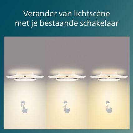 Philips- LED Aptumšojama griestu lampa SCENE SWITCH LED/40W/230V 2700K melna