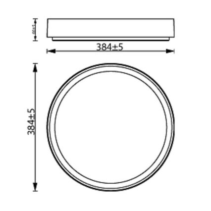 Philips - LED Aptumšojama griestu lampa HANNO SCENE SWITCH LED/24W/230V 4000K melna