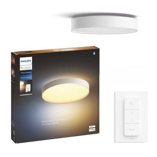 Philips - LED Aptumšojama griestu lampa Hue ENRAVE LED/48W/230V 2200-6500K d. 551 mm balta + tālvadības pults