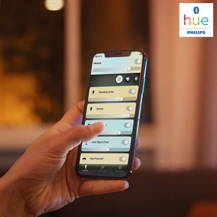 Philips - LED griestu lampa Hue ar regulējamu spilgtumu LED/48W/230V 2200-6500K pr. 551 mm melna + tālvadības pults