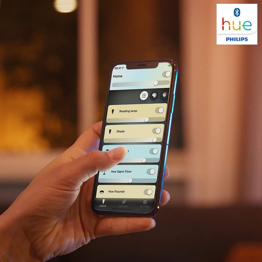 Philips - LED griestu lampa Hue ar regulējamu spilgtumu LED/48W/230V 2200-6500K pr. 551 mm melna + tālvadības pults