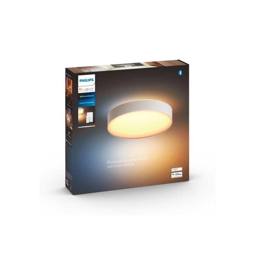 Philips - LED Aptumšojama griestu lampa Hue ENRAVE LED/19,2W/230V 2200-6500K d. 381 mm balta + tālvadības pults