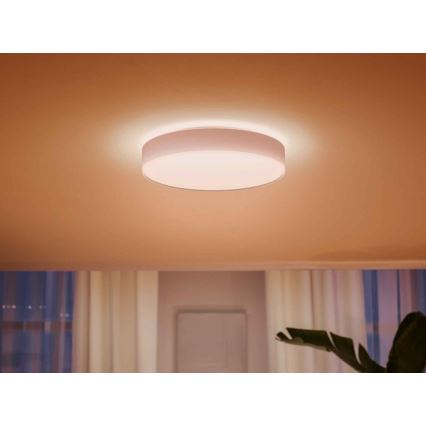 Philips - LED Aptumšojama griestu lampa Hue ENRAVE LED/33,5W/230V 2200-6500K d. 425 mm balta + tālvadības pults