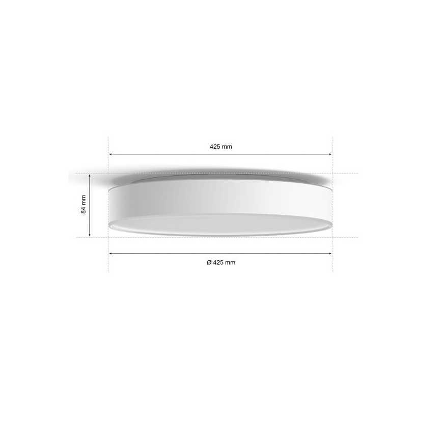 Philips - LED Aptumšojama griestu lampa Hue ENRAVE LED/33,5W/230V 2200-6500K d. 425 mm balta + tālvadības pults
