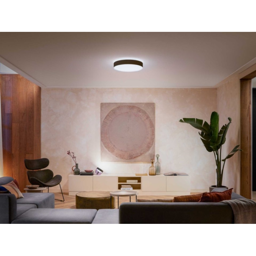 Philips - LED Aptumšojama griestu lampa Hue ENRAVE LED/33,5W/230V 2200-6500K d. 425 mm melna + tālvadības pults
