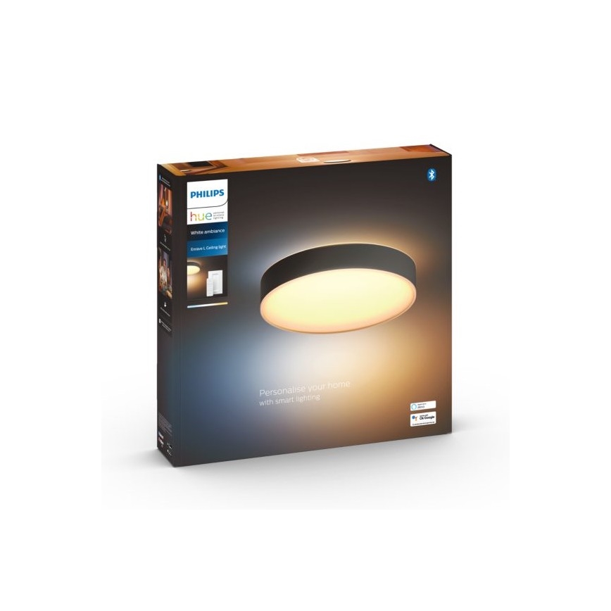 Philips - LED Aptumšojama griestu lampa Hue ENRAVE LED/33,5W/230V 2200-6500K d. 425 mm melna + tālvadības pults