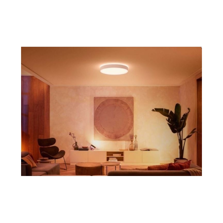 Philips - LED Aptumšojama griestu lampa Hue ENRAVE LED/48W/230V 2200-6500K d. 551 mm balta + tālvadības pults
