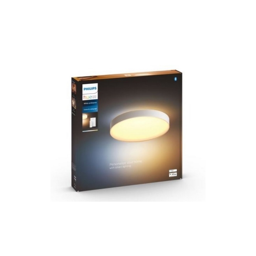 Philips - LED Aptumšojama griestu lampa Hue ENRAVE LED/48W/230V 2200-6500K d. 551 mm balta + tālvadības pults