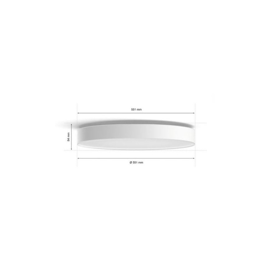 Philips - LED Aptumšojama griestu lampa Hue ENRAVE LED/48W/230V 2200-6500K d. 551 mm balta + tālvadības pults