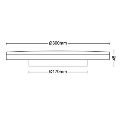 Philips - LED Aptumšojama griestu lampa SCENE SWITCH LED/18W/230V d. 30 cm 2700K balta