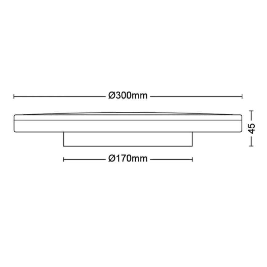 Philips - LED Aptumšojama griestu lampa SCENE SWITCH LED/18W/230V d. 30 cm 2700K balta