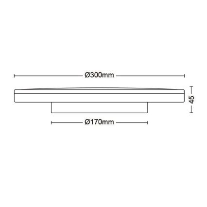 Philips - LED Aptumšojama griestu lampa SCENE SWITCH LED/18W/230V d. 30 cm 4000K melna