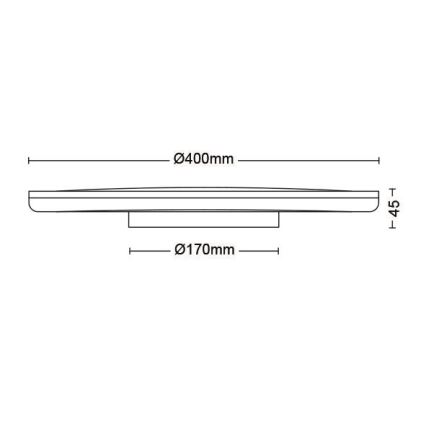 Philips - LED Aptumšojama griestu lampa SCENE SWITCH LED/22W/230V d. 40 cm 2700K melna