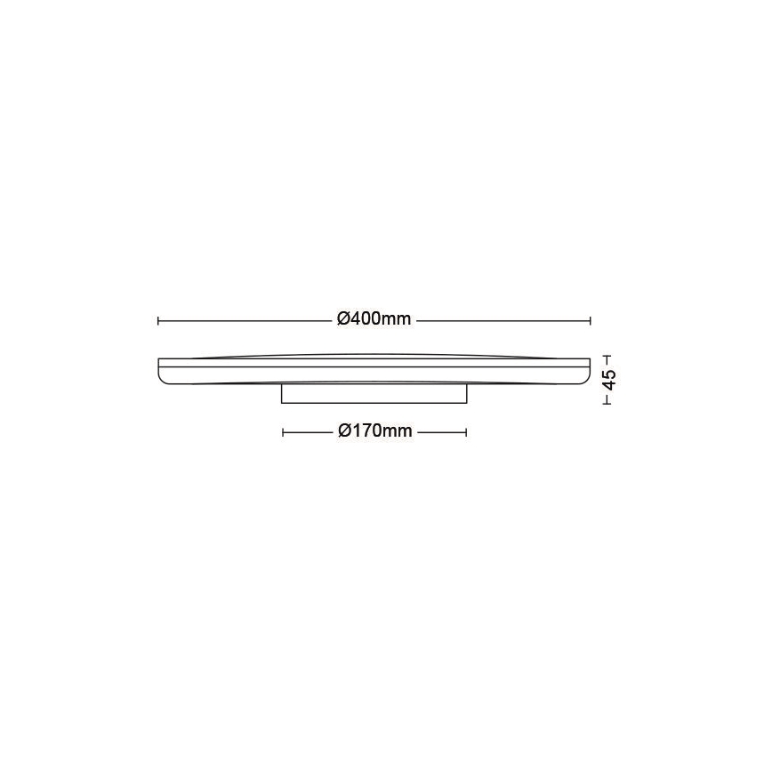 Philips - LED Aptumšojama griestu lampa SCENE SWITCH LED/22W/230V d. 40 cm 2700K melna