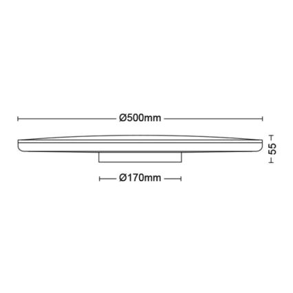 Philips - LED Aptumšojama griestu lampa SCENE SWITCH LED/36W/230V d. 50 cm 2700K melna