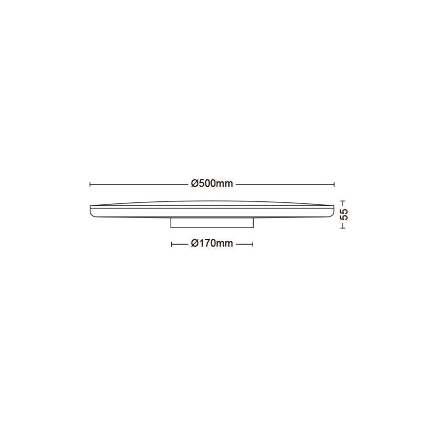Philips - LED Aptumšojama griestu lampa SCENE SWITCH LED/36W/230V d. 50 cm 4000K melna