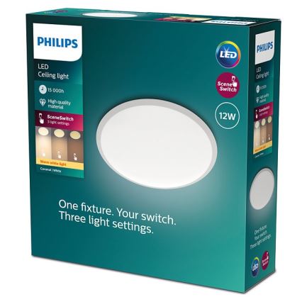 Philips - LED Aptumšojama griestu lampa SCENE SWITCH LED/12W/230V