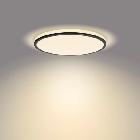 Philips - LED Aptumšojama griestu lampa SCENE SWITCH LED/18W/230V d. 30 cm 2700K melna